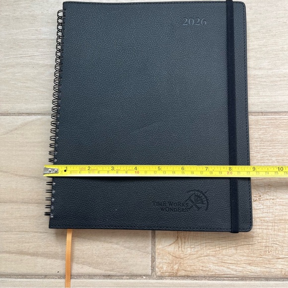 Poprun Softcover 2026 Weekly Monthly Planner Stationary Black Pebbled Academia - Picture 6 of 14